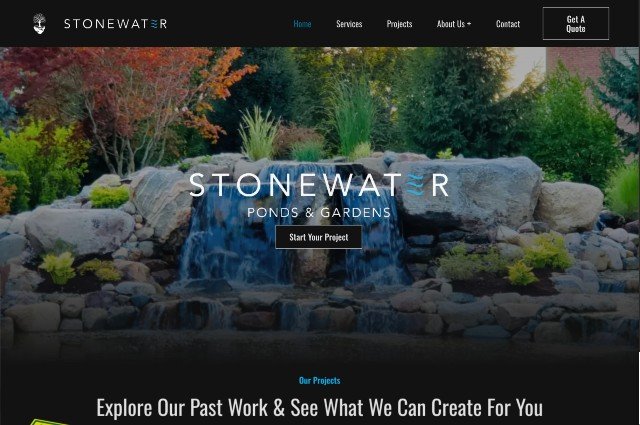 Screenshot of Stone Water website
